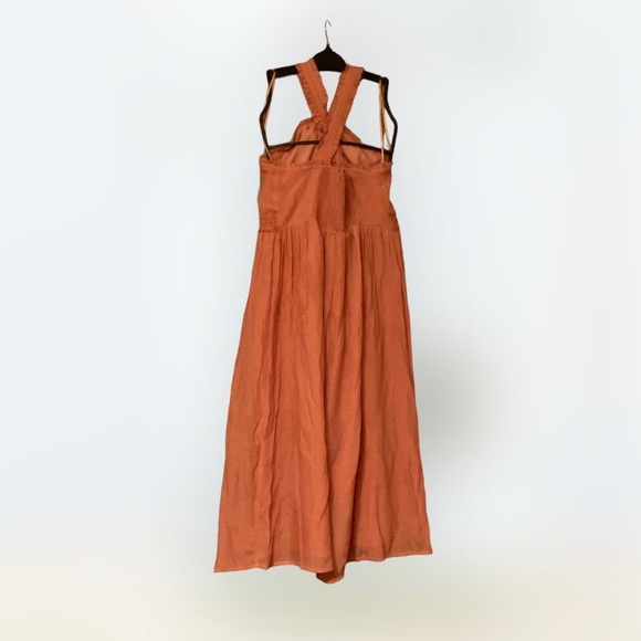 Dress LC Lauren Conrad Orange Medium Midi - Picture 4 of 7
